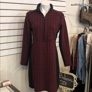 Sahalie Red and Black Knit Turtleneck